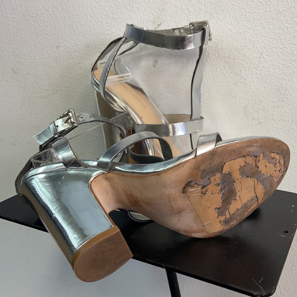 Zara Basic Silver Heel - image 2